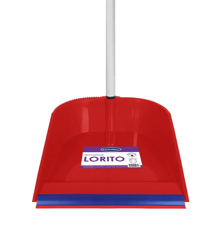 REC006 RECOGEDOR LORITO CON FILETE GOMA ROJA.webp