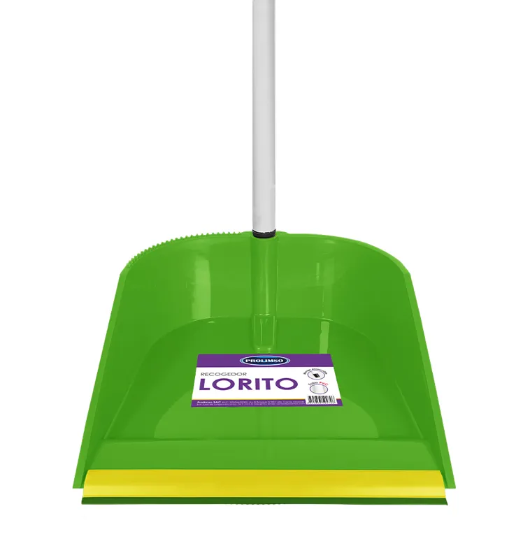 REC006 RECOGEDOR LORITO CON FILETE GOMA VERDE.webp