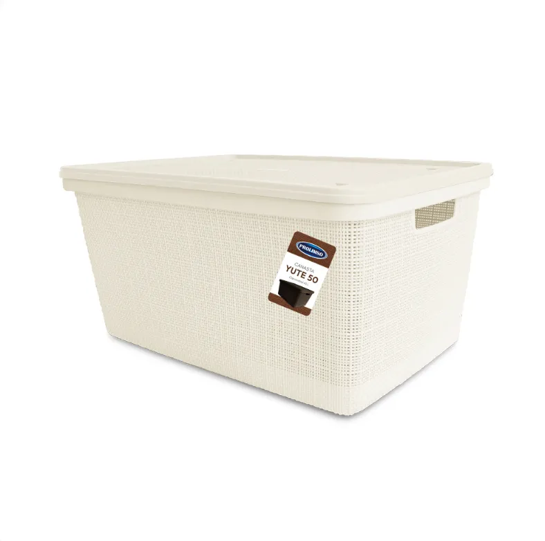 CY5001 CANASTA DE PLASTICO TIPO YUTE #50 BEIGE.webp