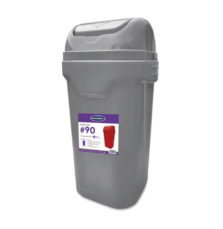 PTV90L PAPELERA TAPA VAIVEN 90LT GRIS.webp