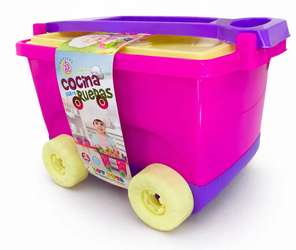 [PF840] COCINA SOBRE RUEDAS 23 PIEZAS, BOY TOYS