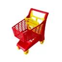 CARRITO DE MERCADO, BOYTOYS, CON MERCADO DE JUGUETES, 4 LLANTAS, MATERIAL RESISTENTE Y FACIL DE LIMPIAR.