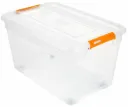 CAJA CON RODOS MILANO, HOME PRO, 23LTS, SEMITRANSPARENTE, VARIOS COLORES DISPONIBLES, NO SE PUEDE ELEGIR COLOR.