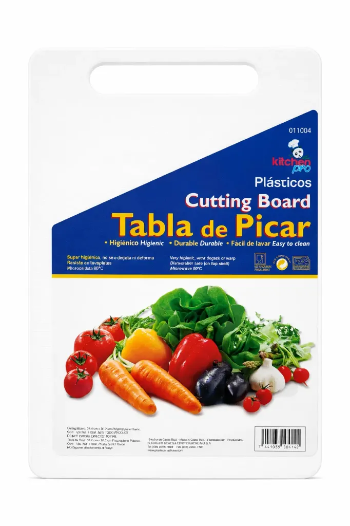 [11004] TABLA PARA PICAR, KITCHEN PRO, GRANDE, BLANCA.