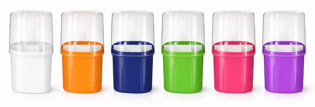 [11025] PORTA CUBIERTOS CON TAPA, KITCHEN PRO, PARA MESA, 6 DIVISIONES, VARIOS COLORES DISPONIBLES, NO SE PUEDE ESCOJER COLORES.