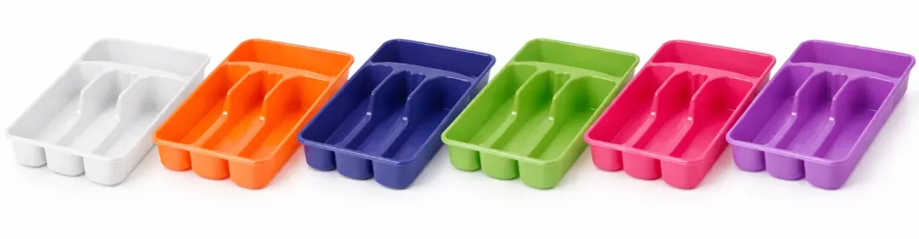 [11026A] PORTA CUBIERTOS CON TAPA, KITCHEN PRO, PARA GAVETA, COLORES SURTIDOS, NO SE PUEDE ESCOGER COLOR