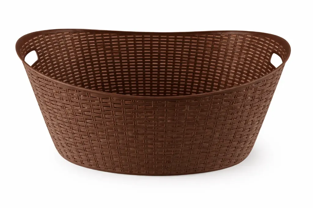[11078] CANASTA PARA ROPA, HOME PRO, ROTAN OVALO 40LTS