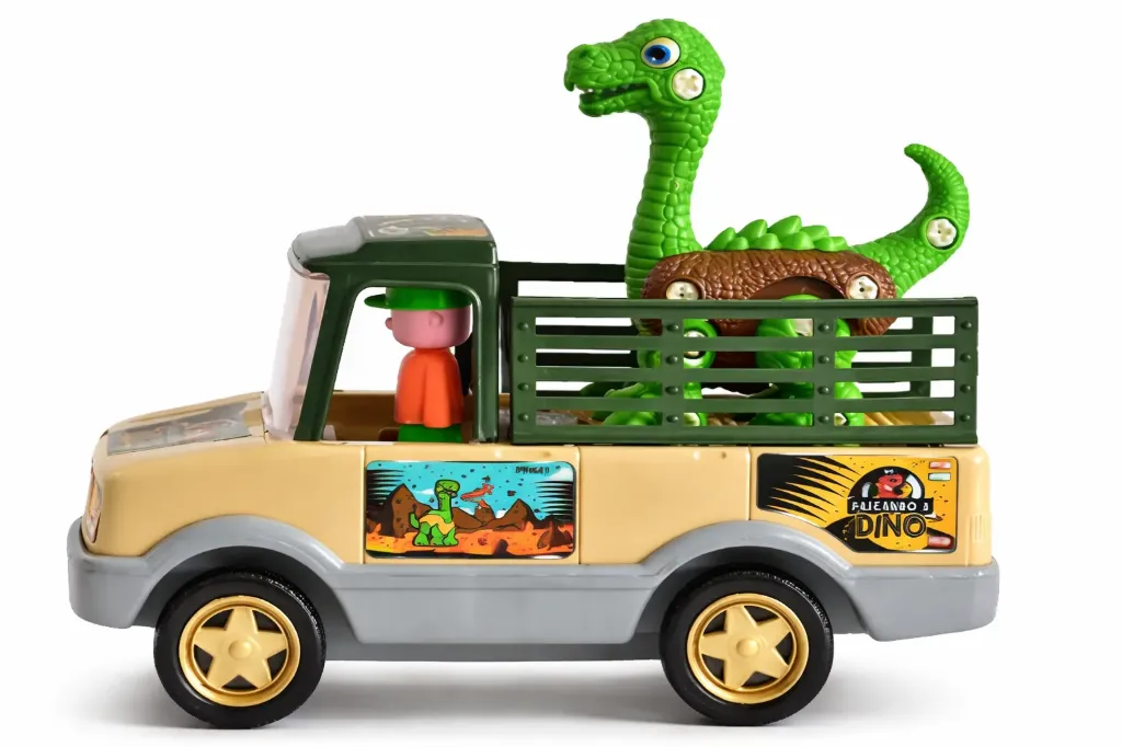 PASEANDO A DINO, BOY TOYS, CON SONIDO, CAMIÓN CON DINOSAURIO