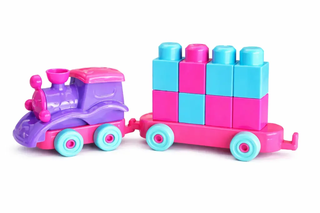 [PF894-2] MEGA BLOCKS LOCOMOTORA, BOY TOYS, PARA NIÑA, 22 PIEZAS, VARIOS COLORES DISPONIBLES