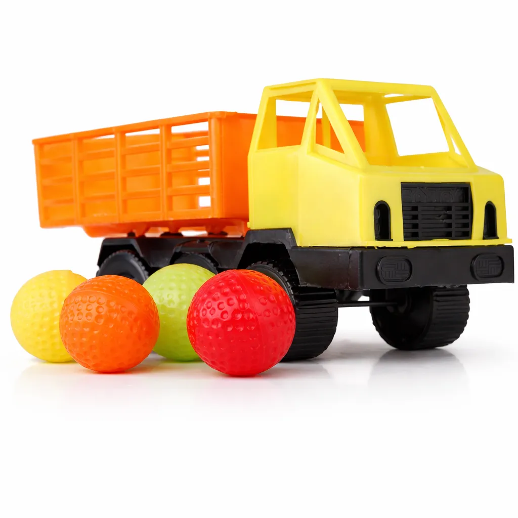 ESTACA PELOTAS, CAMIONCITO INCLUYE 6 PELOTAS DE COLORES, VARIOS COLORES DISPONIBLES