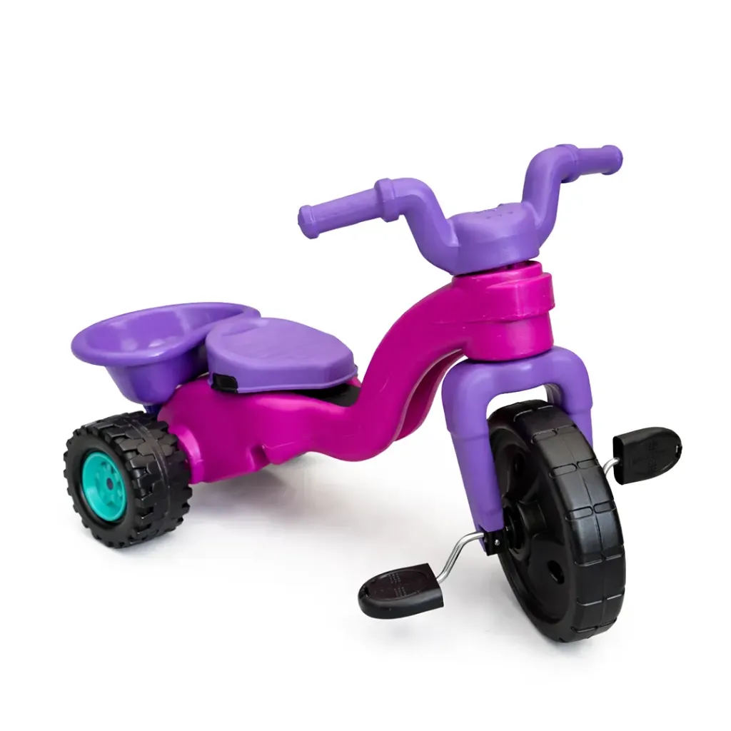 TRICICLO VOLCO NIÑA, BOY TOYS, CON SONIDO Y BANDEJA, COLORES DISPONIBLES.