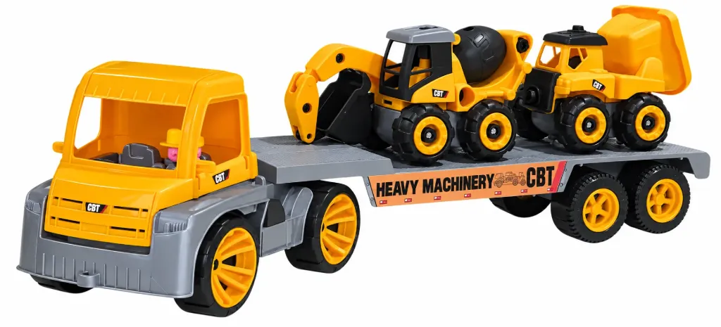 [PF723] MINI MULA NIÑERA, CBT, INCLUYE 2 CARRITOS, PILOTO Y HERRAMIENTA BOY TOYS, F/8 U.
