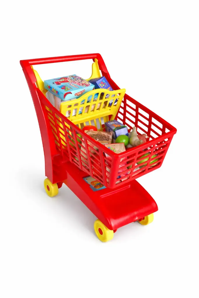 CARRITO CON MERCADO, INCLUYE ACCESORIOS, CAJA INDIVIDUAL