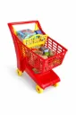 CARRITO CON MERCADO, INCLUYE ACCESORIOS, BOYTOYS, 4 LLANTAS, MATERIAL RESISTENTE Y FÁCIL DE LIMPIAR, DISPONIBLE EN VARIOS COLORES.